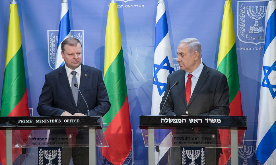 Saulius Skvernelis susitiko su Izraelio premjeru Benjaminu Netanyahu