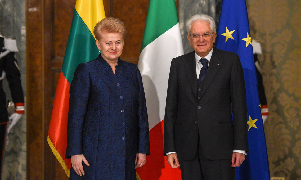 Prezidentė susitinka su Italijos Respublikos Prezidentu Sergio Mattarella