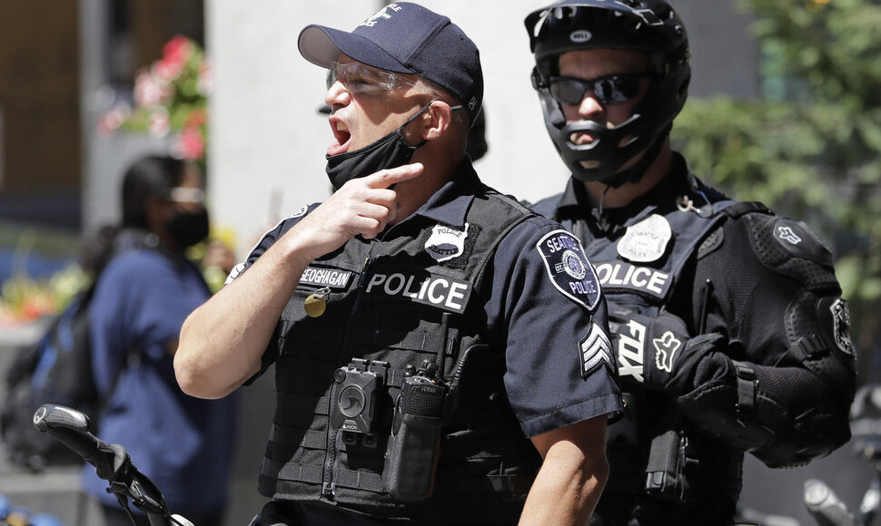Policijos pareigūnai Siatle
