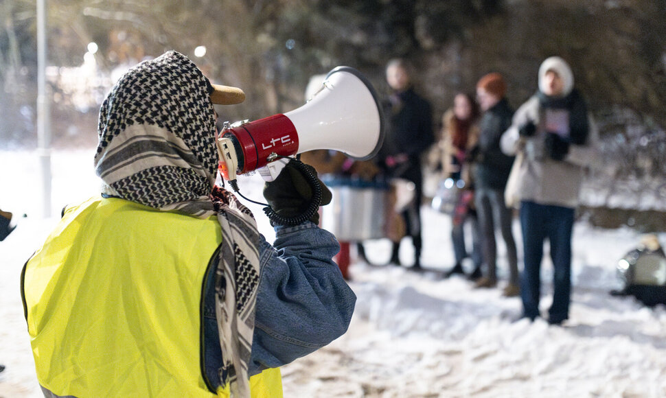 Protesto akcija prieš JAV veiksmus Venesueloje