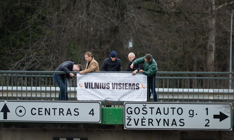 Liberalų sąjūdžio atstovų akcija Vilniuje prieš ksenofobiją