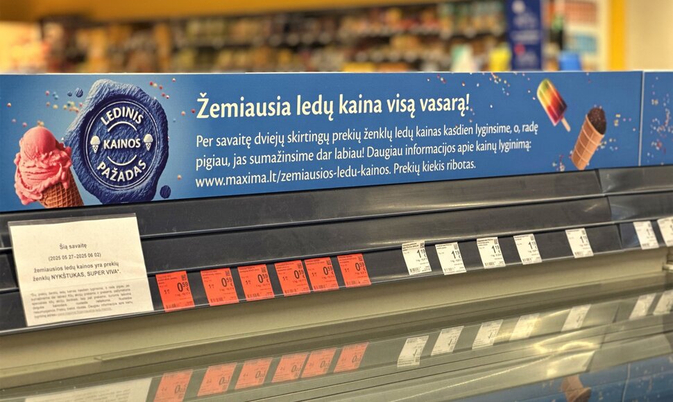 Žemiausia ledų kaina visą vasarą MAXIMOJE
