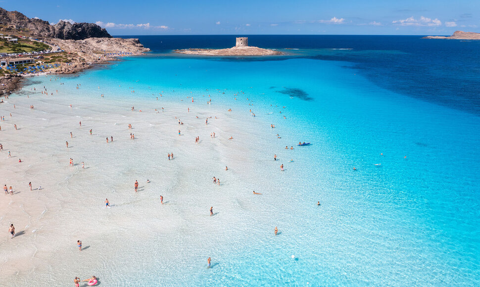 La Pelosa paplūdimys Sardinijoje
