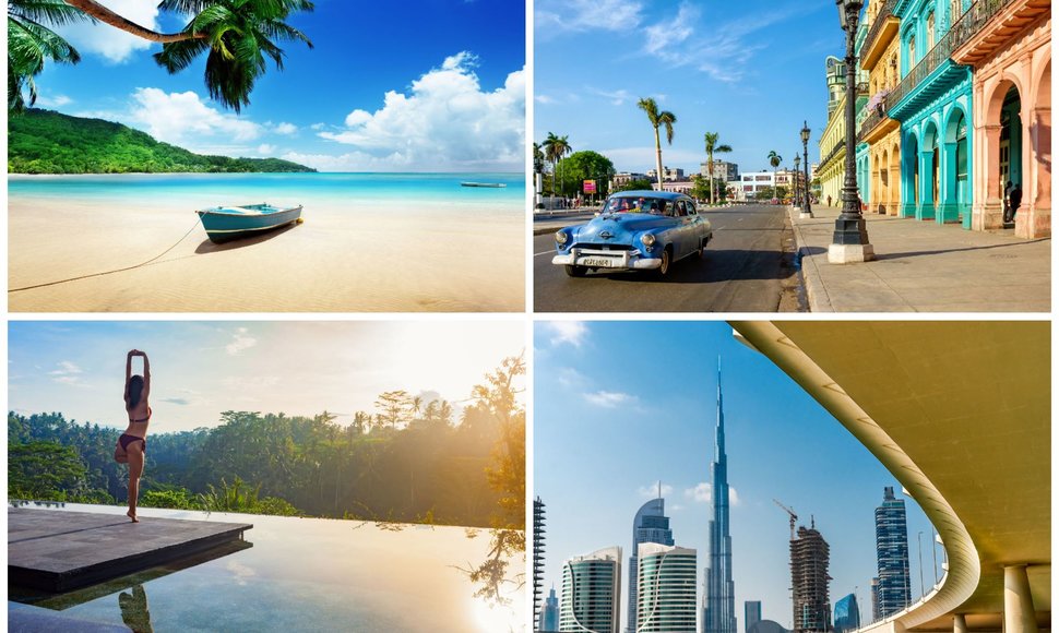 Vaizdai iš Seišelių, Kubos, Balio ir Jungtinių Arabų Emyratų