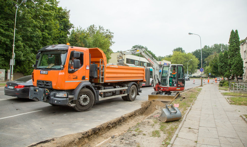 Olandų gatvės atnaujinimo darbai