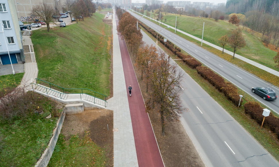 Naujas dviračių ir pėsčiųjų takas Justiniškėse