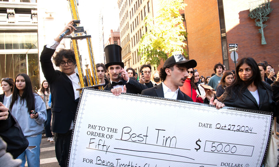 Timothee Chalamet antrininkų konkursas