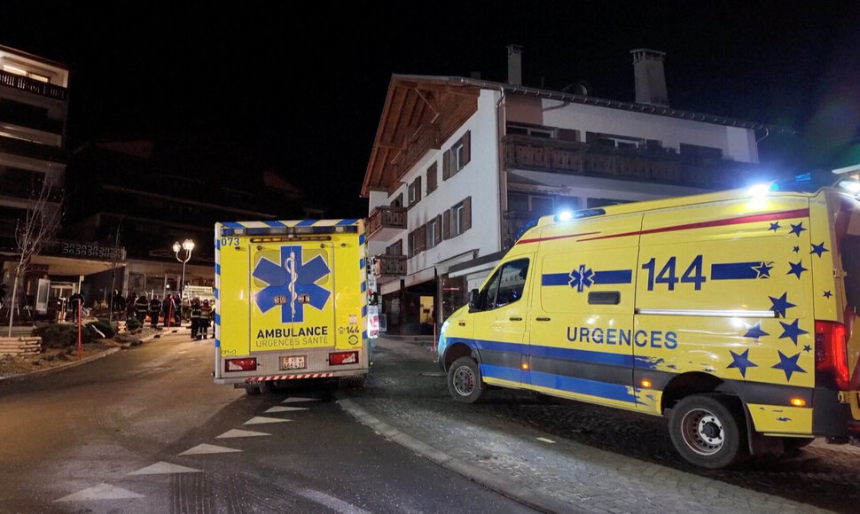 &Scaron;veicarijos Kran Montanos slidinėjimo kurorto bare kilo gaisras