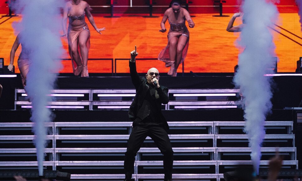 Pitbull koncerto Dariaus ir Girėno stadione Kaune akimirka