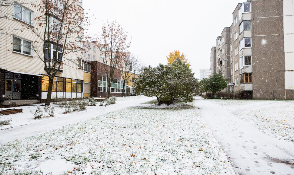Vilniuje - pirmasis sniegas