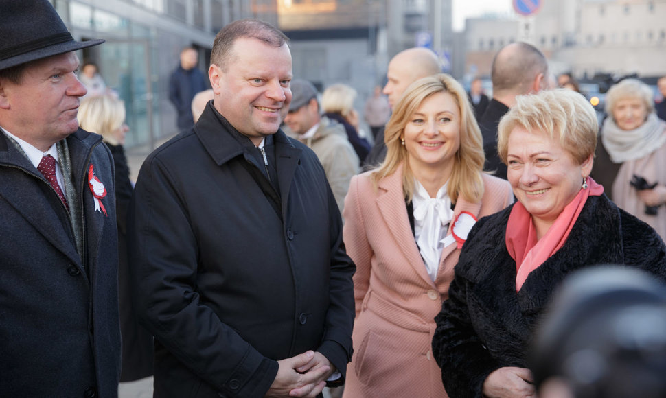 Jaroslavas Narkevičius, Saulius Skvernelis, Rita Tamašunienė ir Marija Rekst