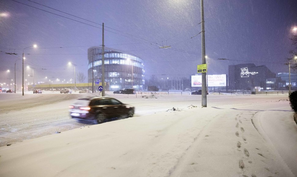 Stiprus snygis užklupo Vilnių 