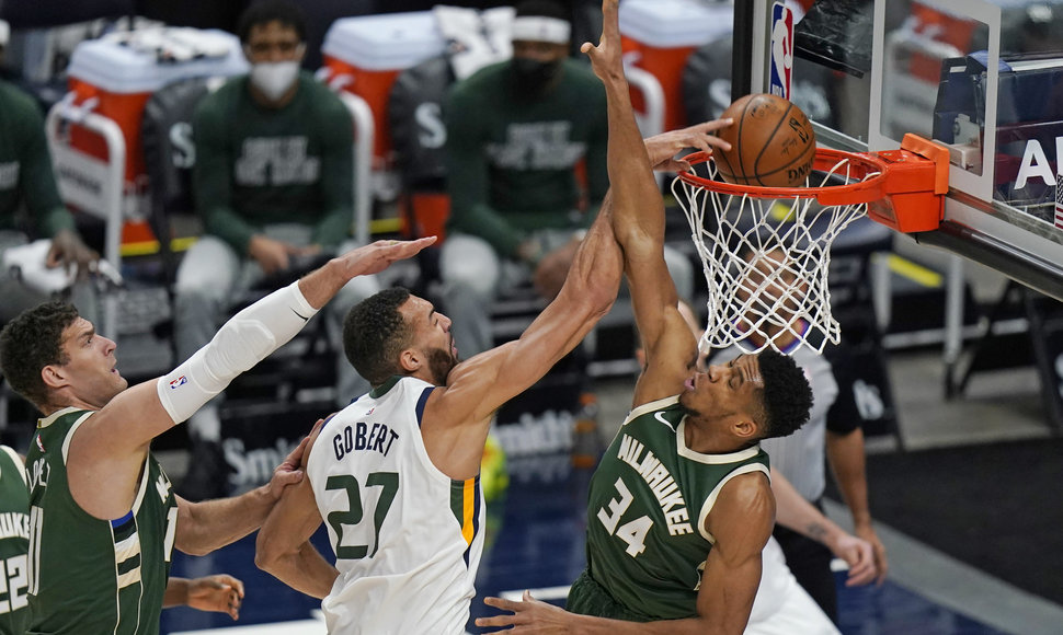 Rudy Gobert'as prieš Giannį Antetokounmpo