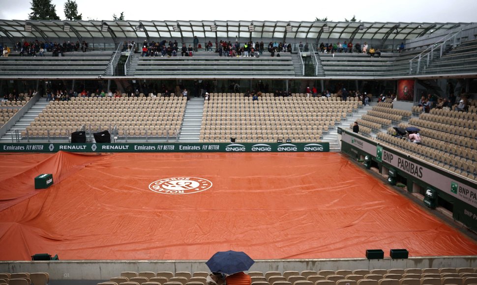 Lietus „Roland Garros“ turnyre