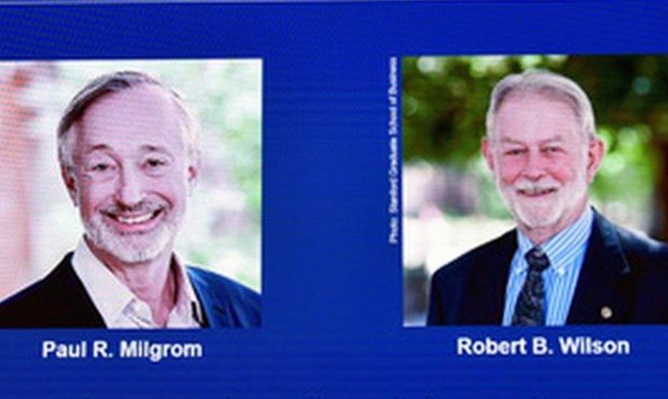 Ekonomistai Paulas Milgromas ir Robertas Wilsonas
