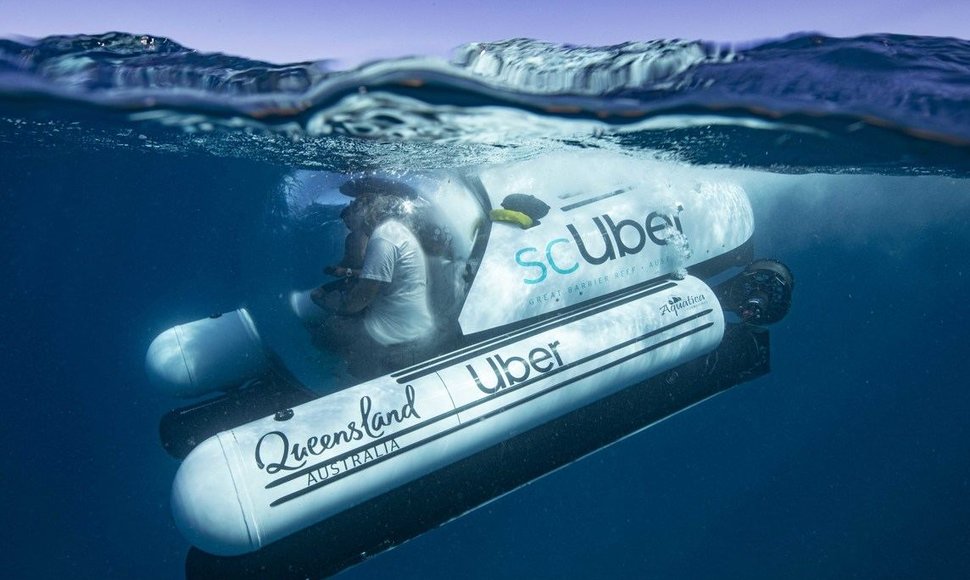 Pirmoji pasaulyje povandeninė turistinė ekskursija „Uber“ povandeniniu laivu