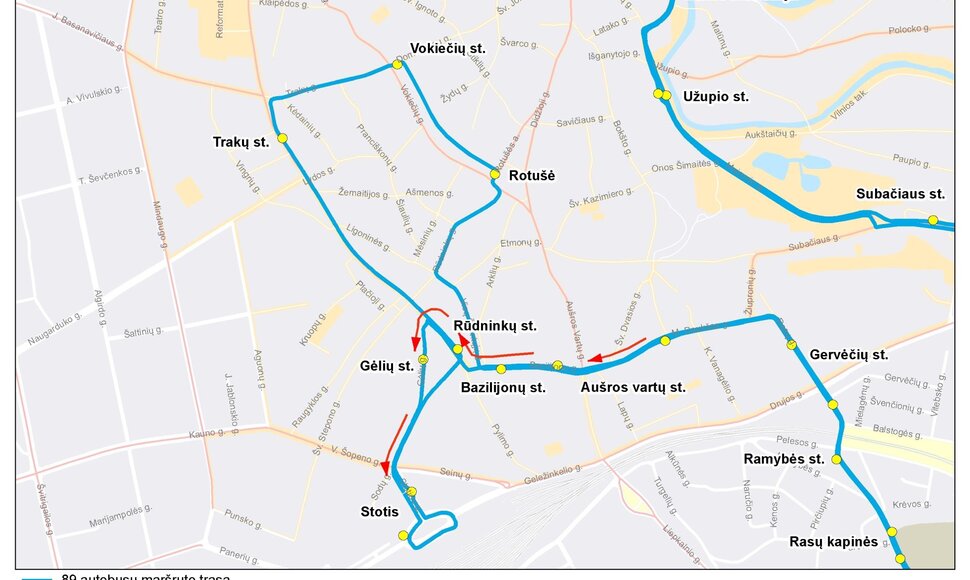 89 autobuso trasa