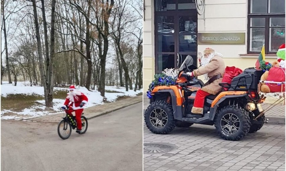 Artėjant Kalėdoms Kėdainių gatvėse netrūksta išradingų žmonių