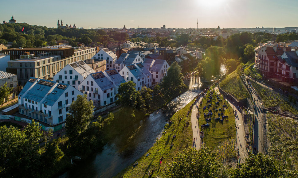 Panorama of the Vilnius' Paupys