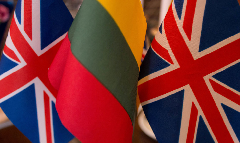 Lithuanian and British flags