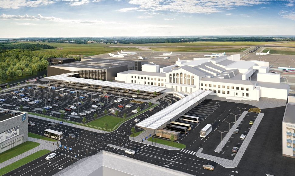 Vilnius airport expansion visualisation