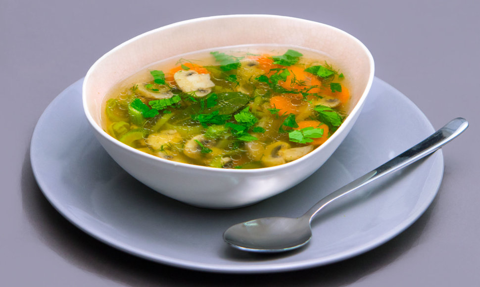 Antienos ir grybų sriuba