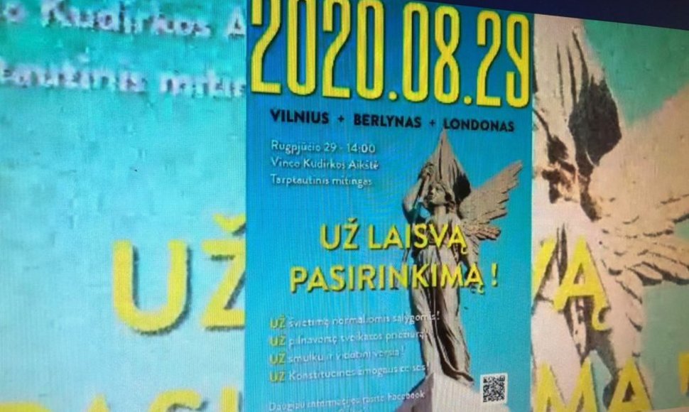 Sąmokslo teorijų skleidėjai vilioja į mitingą „Už laisvą pasirinkimą“ 