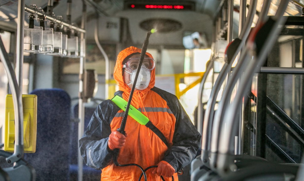 Viešojo transporto dezinfekcija Vilniuje