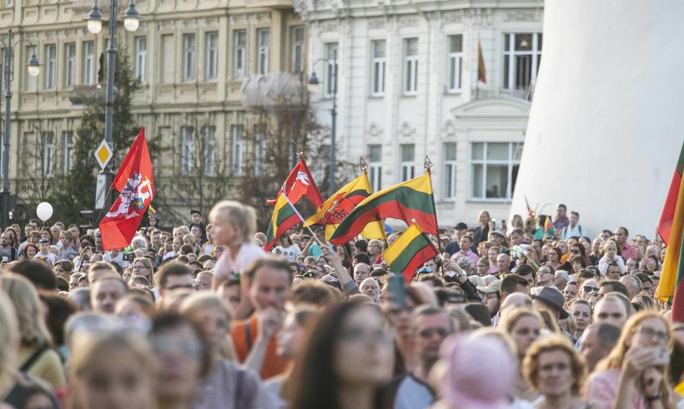 Koncerto Katedros aikštėje akimirka