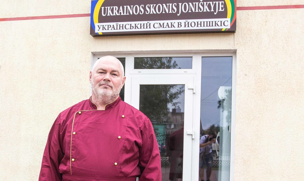 Nauja kavinė „Ukrainos skonis Joniškyje“ akimirka