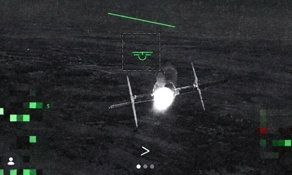 Ukrainos dronas numušė rusų reaktyvinį droną „Geran-5“