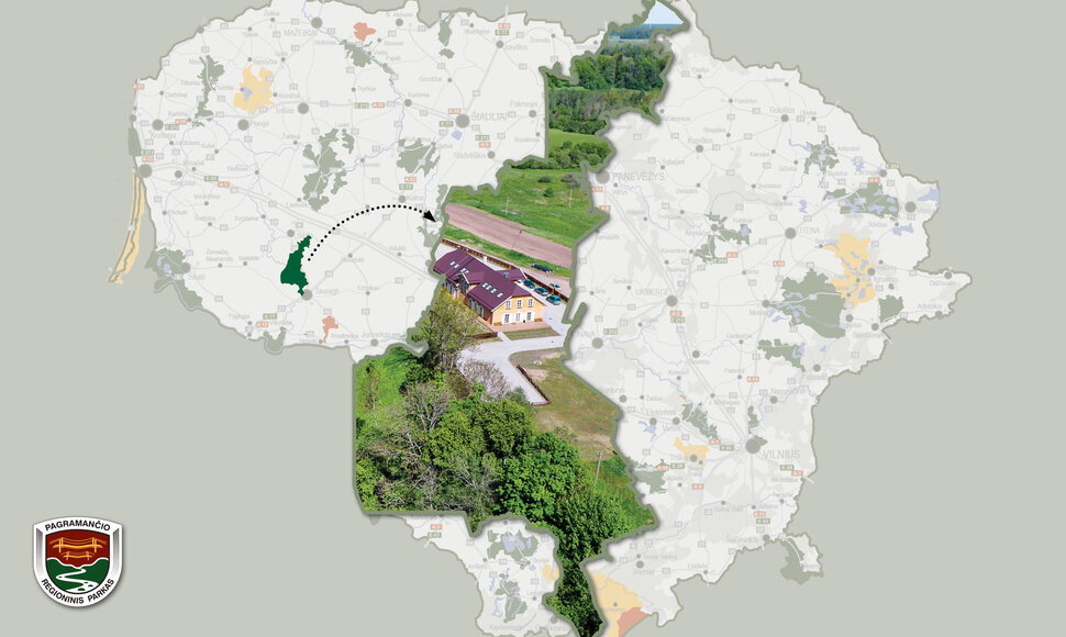 Pagramančio Regioninio Parko žemėlapis