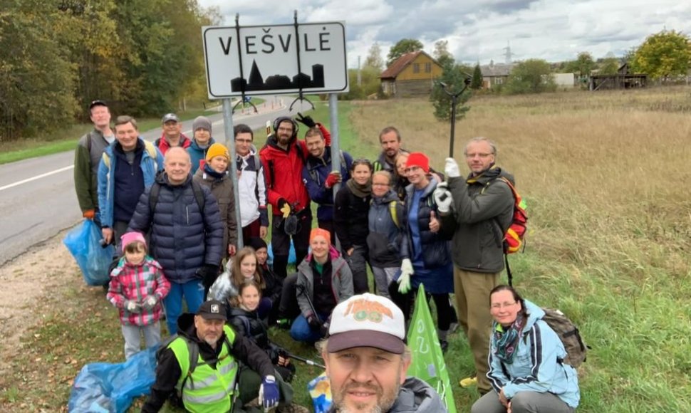 Žygio „Už švarią Lietuvą!“ ruožas: Smalininkai – Viešvilė (16 km)