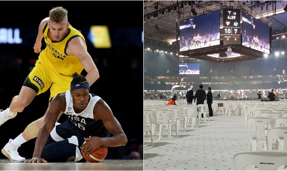 Australijos ir JAV rungtynių žiūrovai praktiškai nieko nematė