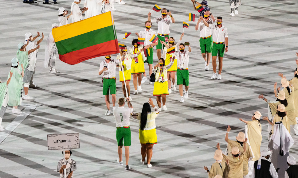 Lietuviai Tokijo olimpinių žaidynių atidaryme