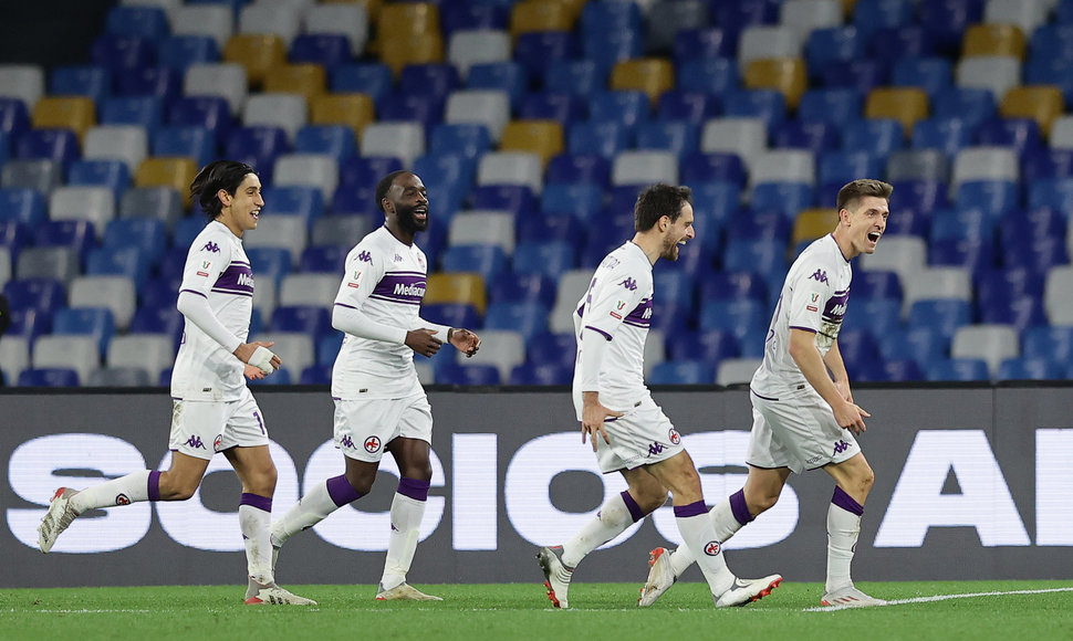 Triumfuojantys „Fiorentina“ futbolininkai