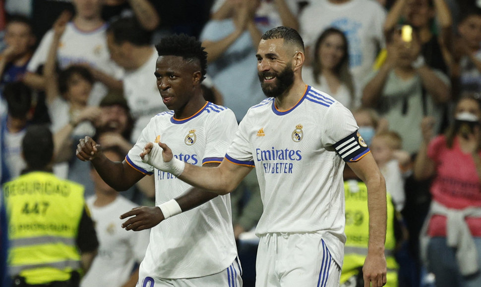 Vinicius Junioras ir Karimas Benzema