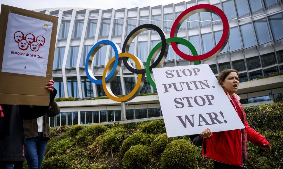 Protestuotojai ragina neleisti rusams varžytis olimpinėse žaidynėse