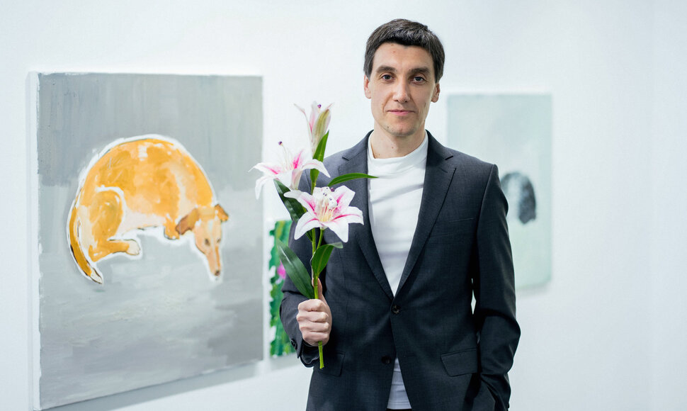 Tomo Daukšos personalinė paroda „Šunys ir gėlės“