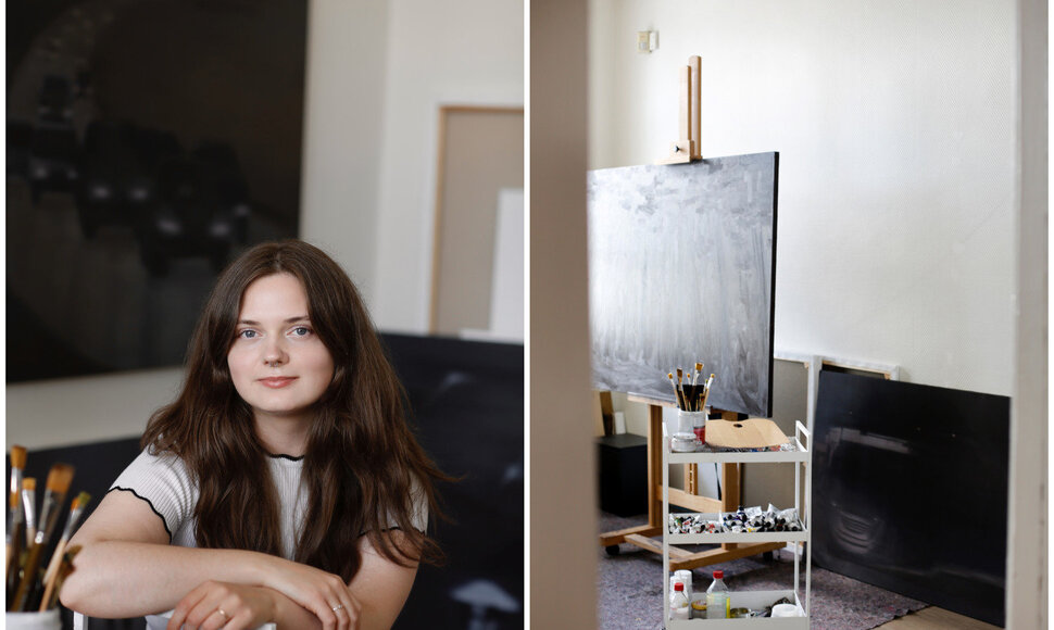 Menininkės Viktorijos Kemeklės studijoje