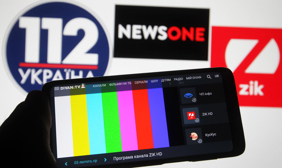 Ukrainoje uždrausti kanalai „112 Ukraina“, „Zik TV“ ir „NewsOne TV“