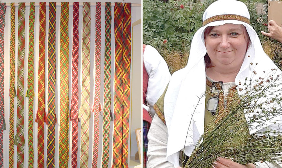 Juostų pynėja, tradicinių amatų meistrė Loreta Steponavičienė džiaugiasi, kad prie senųjų amatų prisiliečia vis daugiau žmonių
