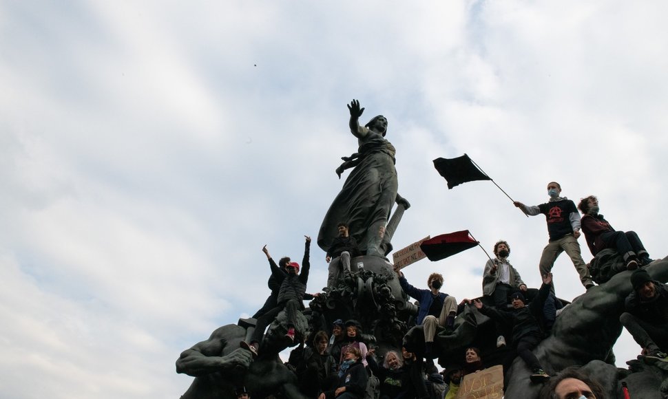 Darbo dienos demonstracija Paryžiuje