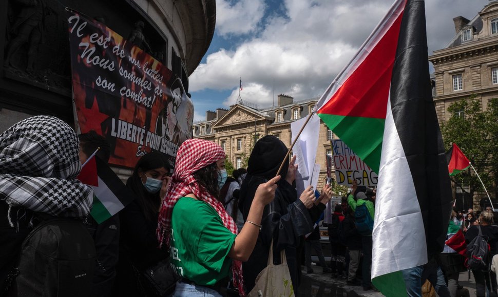 Propalestinietiški protestai Paryžiuje