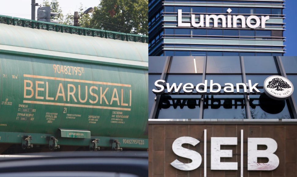 „Belaruskalij“, „Luminor“, „Swedbank“, SEB