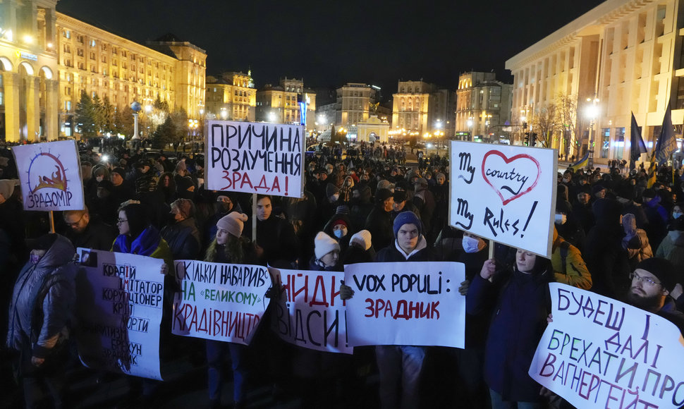 Kraštutinių dešiniųjų aktyvistai renkasi Kijeve