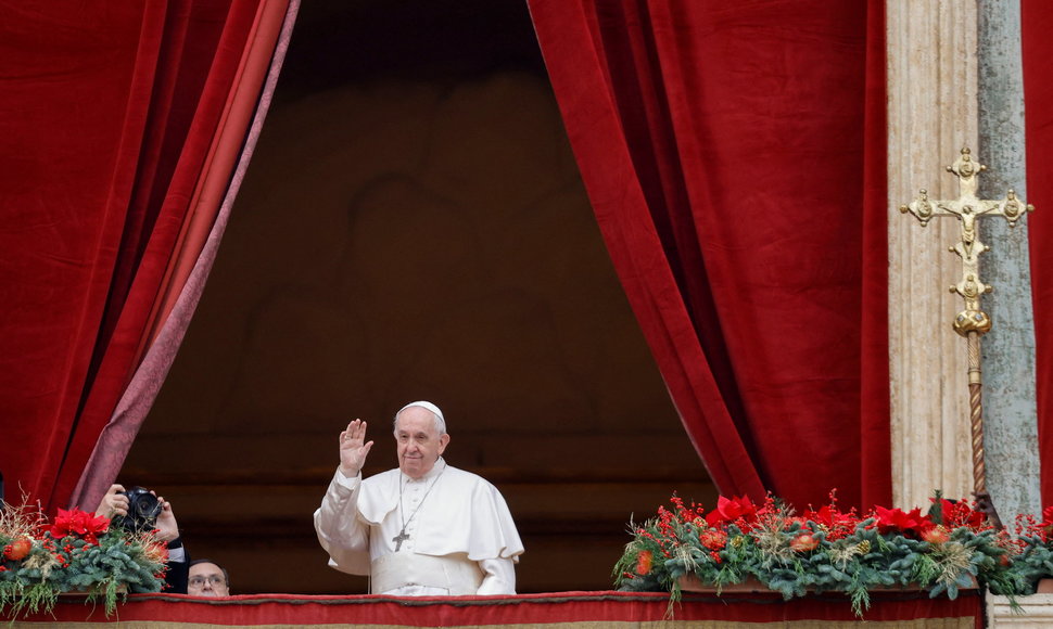 Vatikane – popiežiaus Pranciškaus sveikinimas Kalėdų proga
