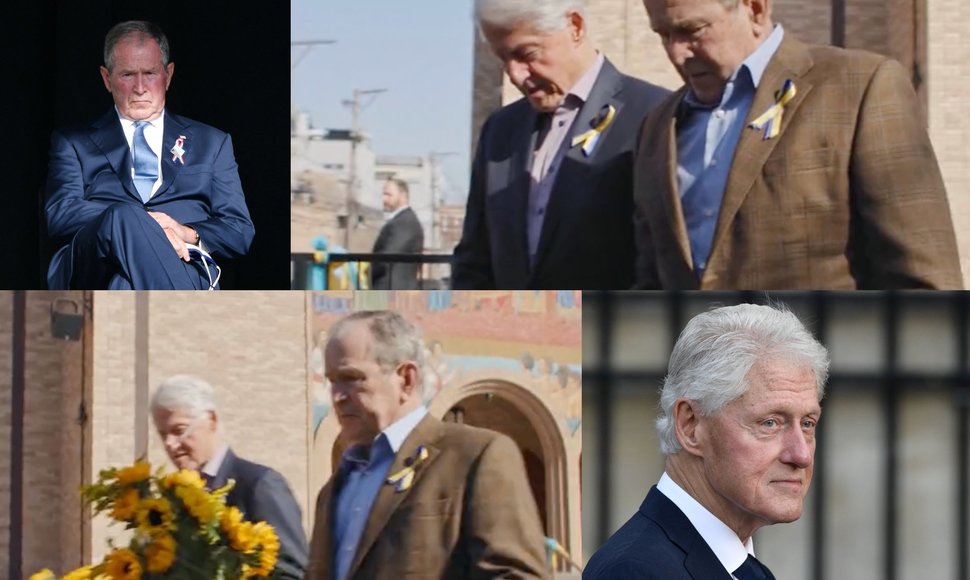 Billas Clintonas ir George'as W.Bushas išreiškė solidarumą su Ukraina