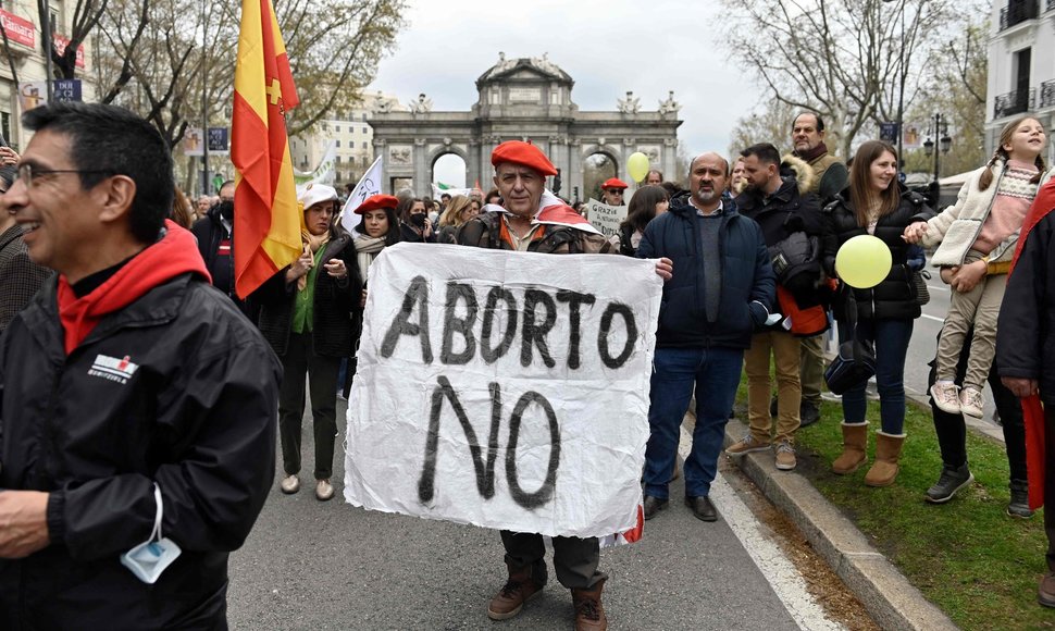 Madride – protestas prieš abortus