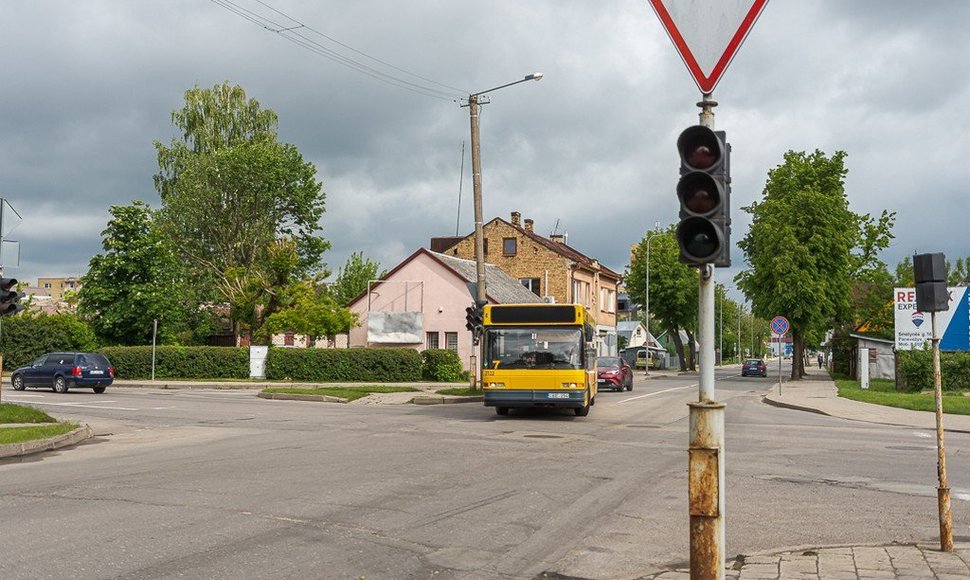 Marijonų-Pušaloto-Stoties gatvių sankryža Panevėžyje